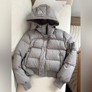 Aritzia Modern Taupe Puffer Jacket